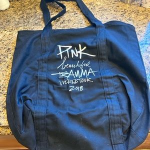 Pink concert tote bag VIP from beautiful trauma world tour